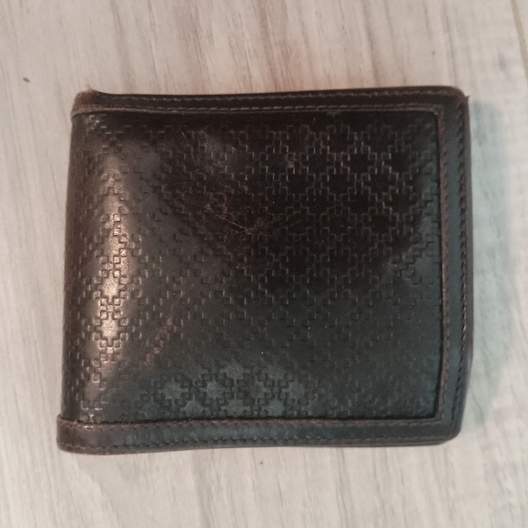 Authentic Gucci Wallet Color Brown Men's Bi-fold Geniune Leather - Picture 2 of 13